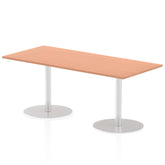 Dynamic Italia 1800 x 800mm Poseur Rectangular Table Beech Top 725mm High Leg ITL0304 DD